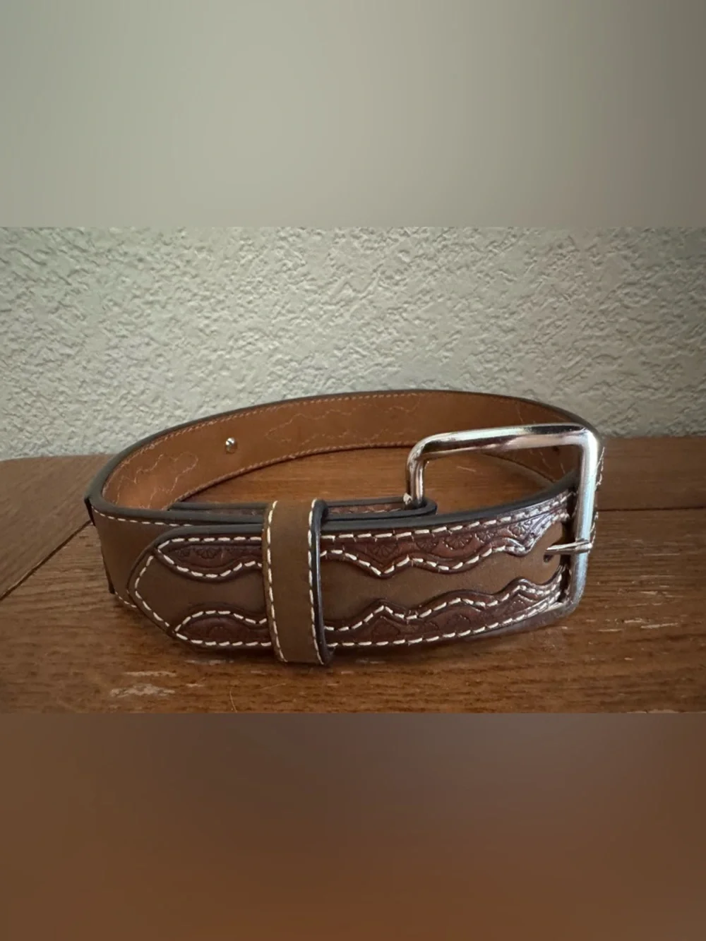 Nocona Kids' 13” Leather Laced Concho Western Rodeo Cowboy Belt Brown